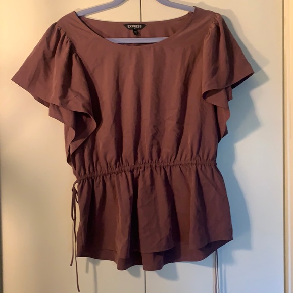 Express Tops - Light purple short sleeve peplum top